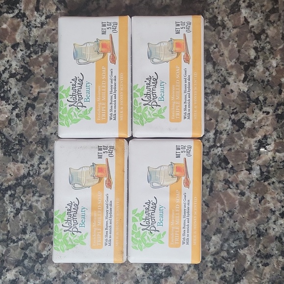 Nature's Promise Beauty lot of 4 triple milled Soap 5 oz Mild & honey scented - Picture 1 of 3